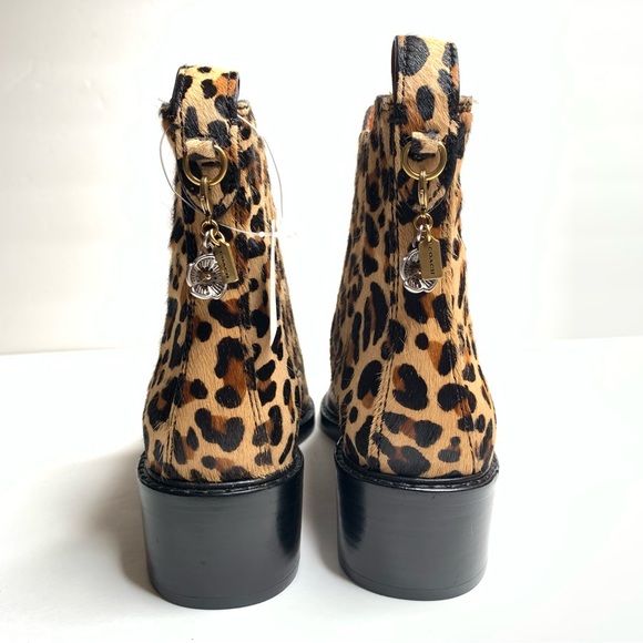 NEW Coach Bowery Chelsea Calf Fur Cheetah Print Booties 5.5 - Picture 10 of 10